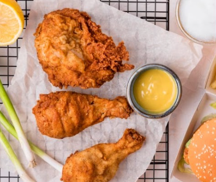 Hot crispy fried chicken